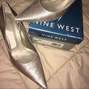 Nine West Silver Heels